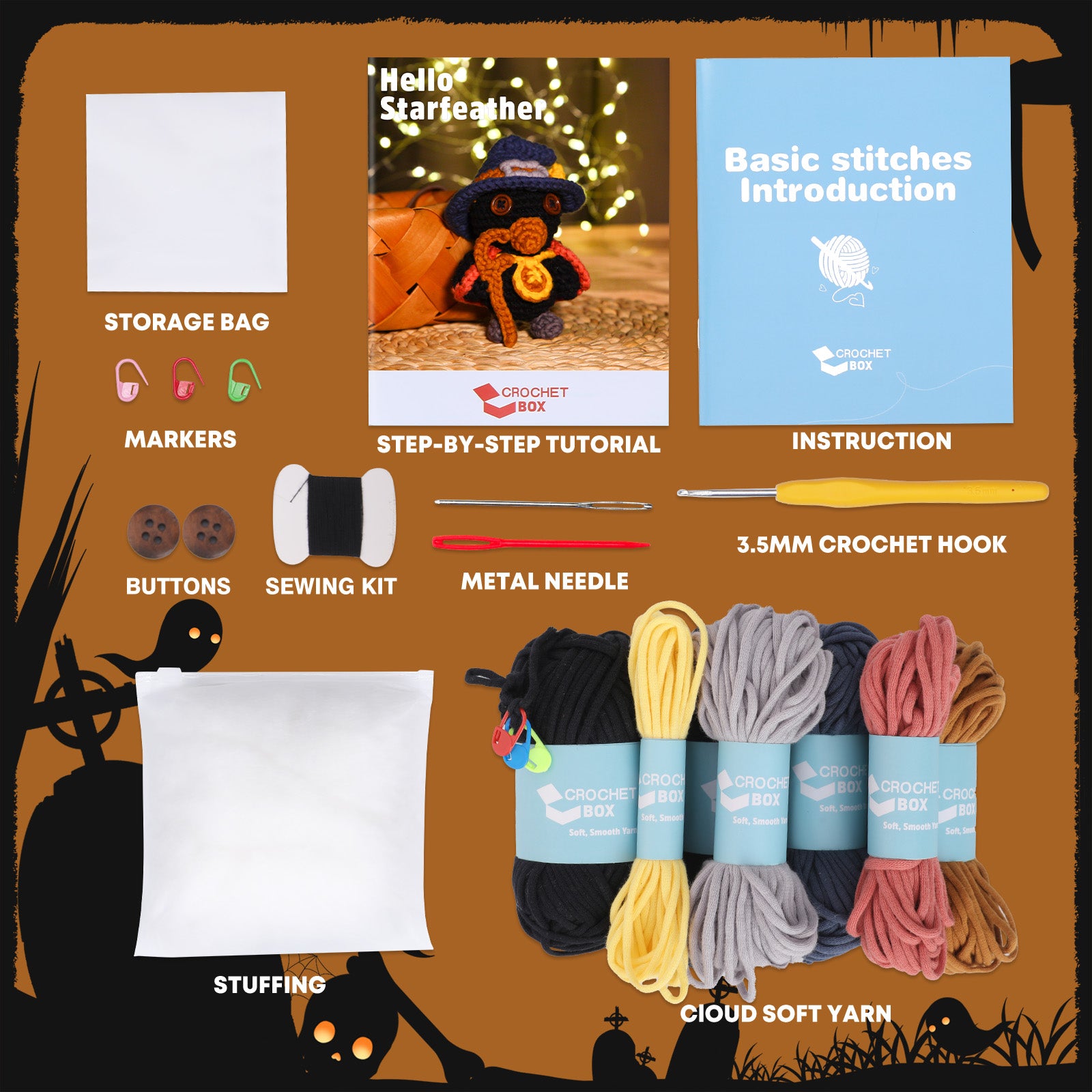 CROCHET BOX Complete Crochet Kit for Beginners —— Starfeather