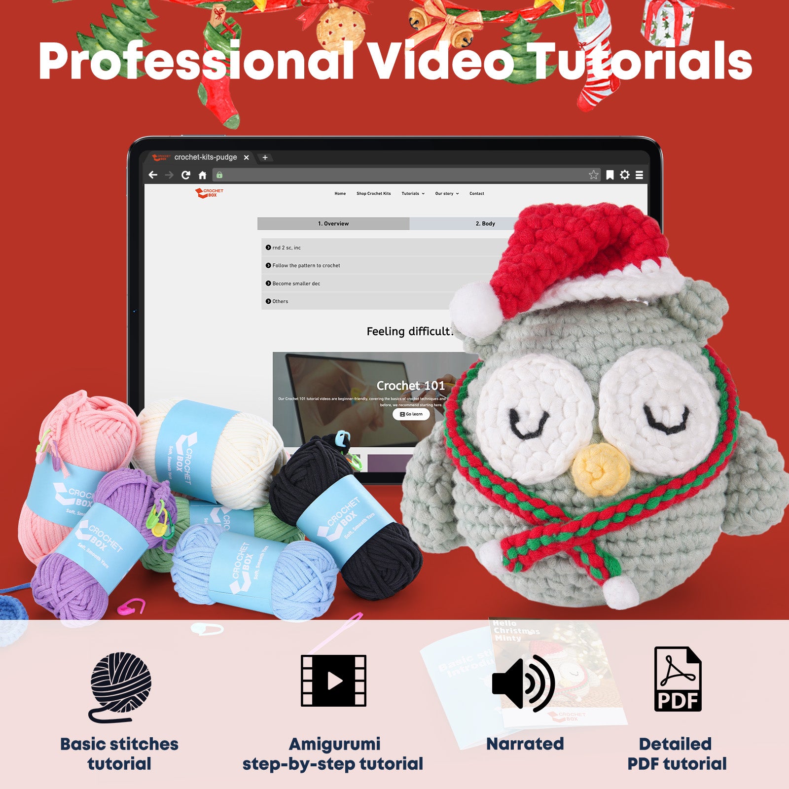 CROCHET BOX Complete Crochet Kit for Beginners ——Minty