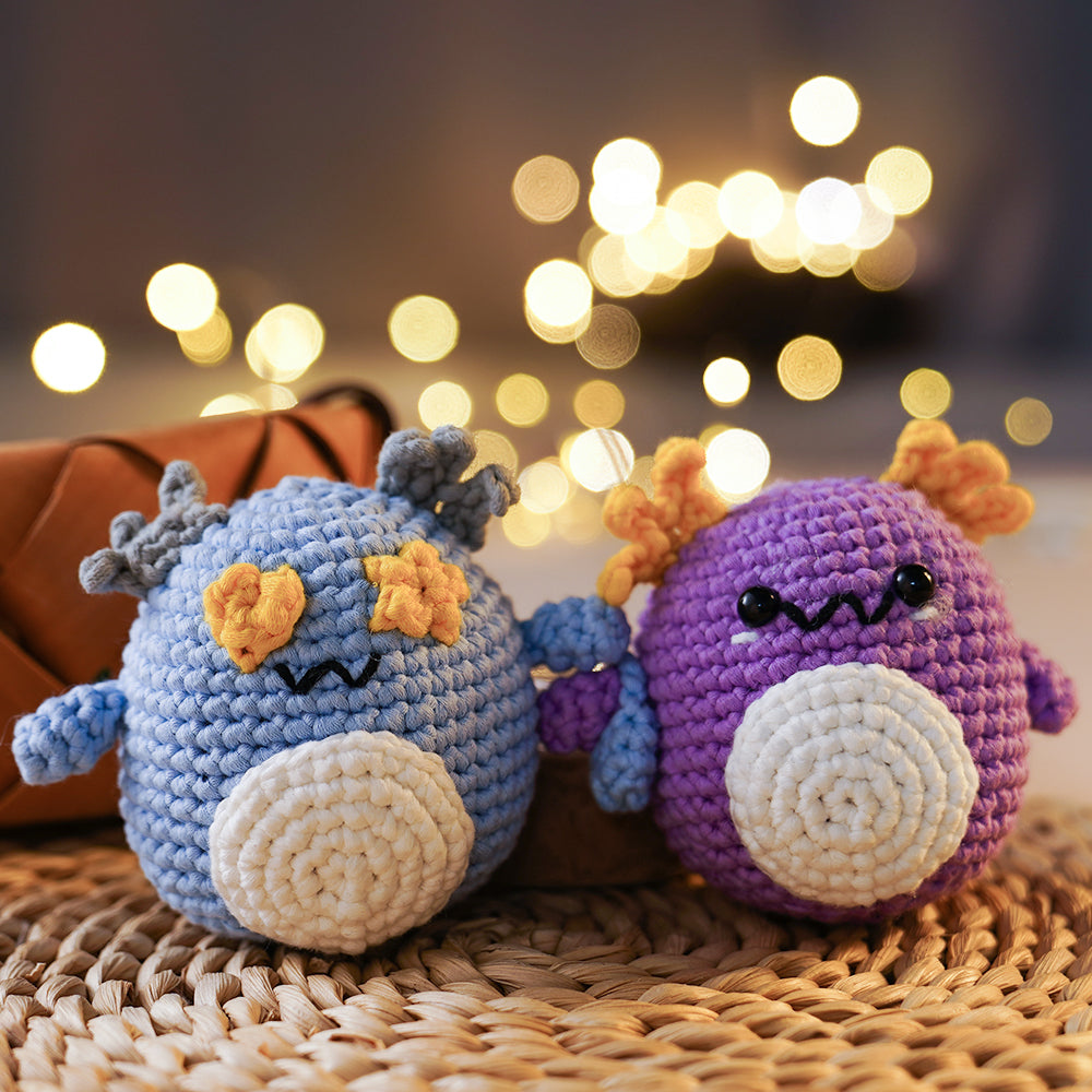 CrochetBox Complete Crochet Kit for Beginners - Axolotl