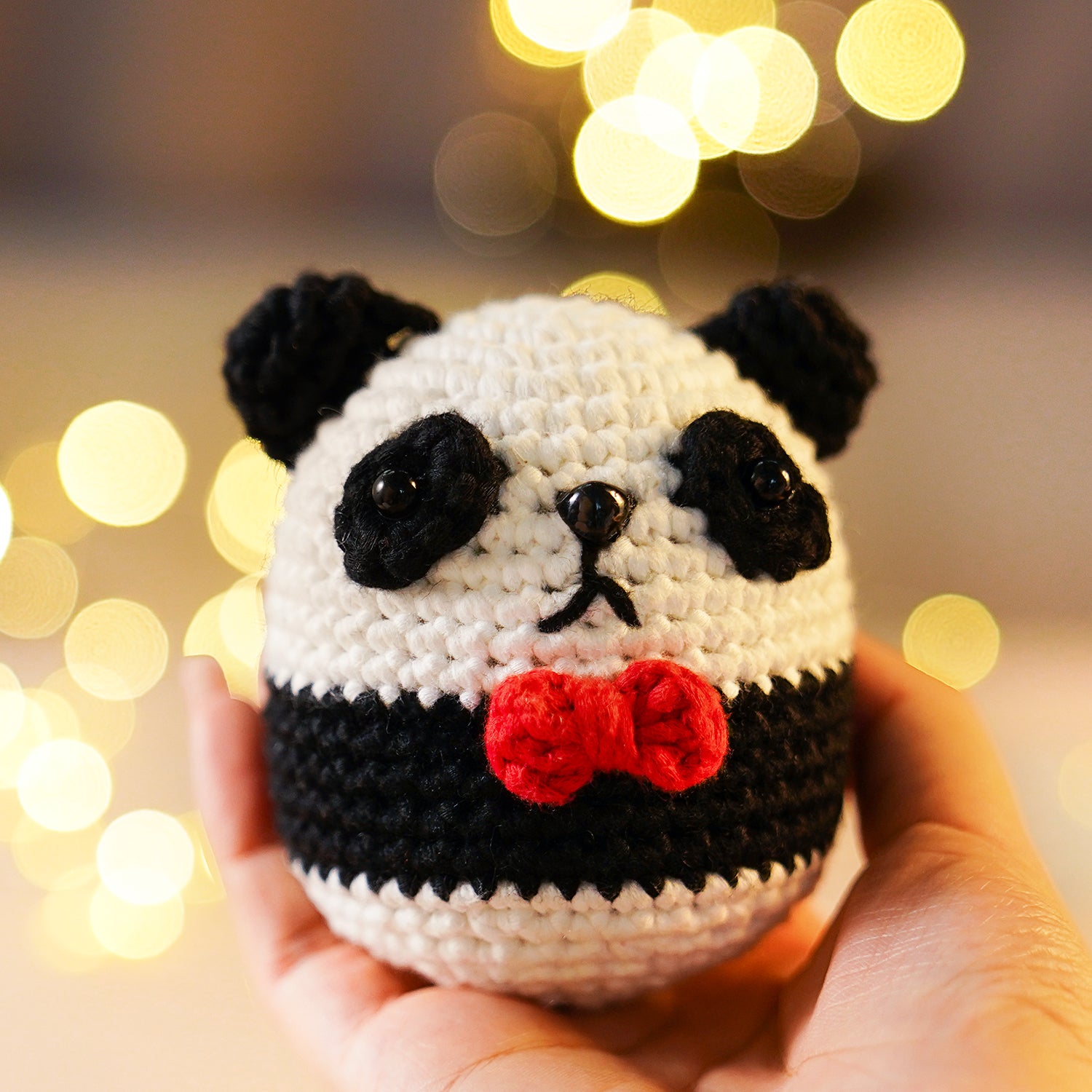 CrochetBox Complete Crochet Kit for Beginners - Royal Panda Trio